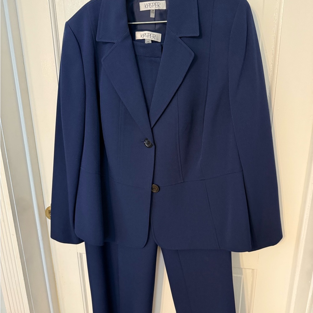Kasper Navy Blue Women's Suit Set